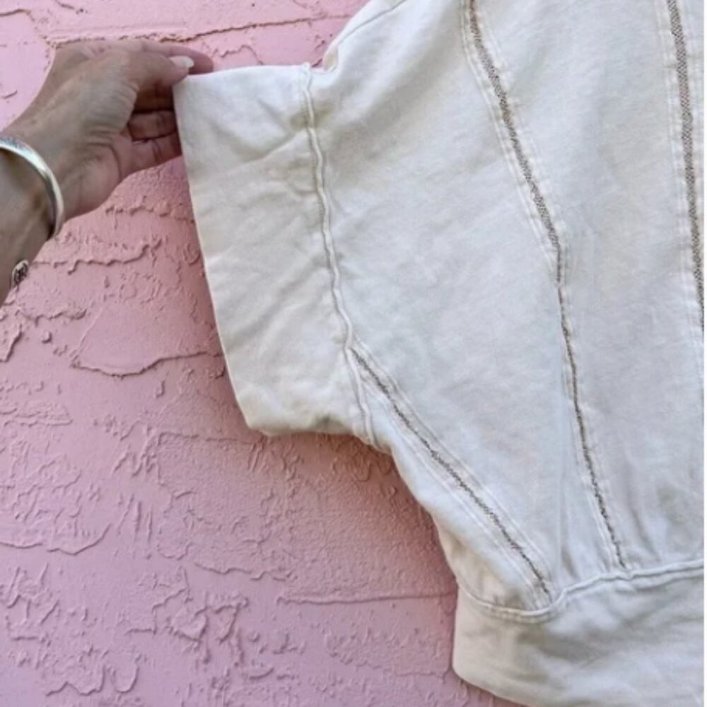 We The Free Cream Cropped Boxy Short Sleeve Top - Picture 3 of 7